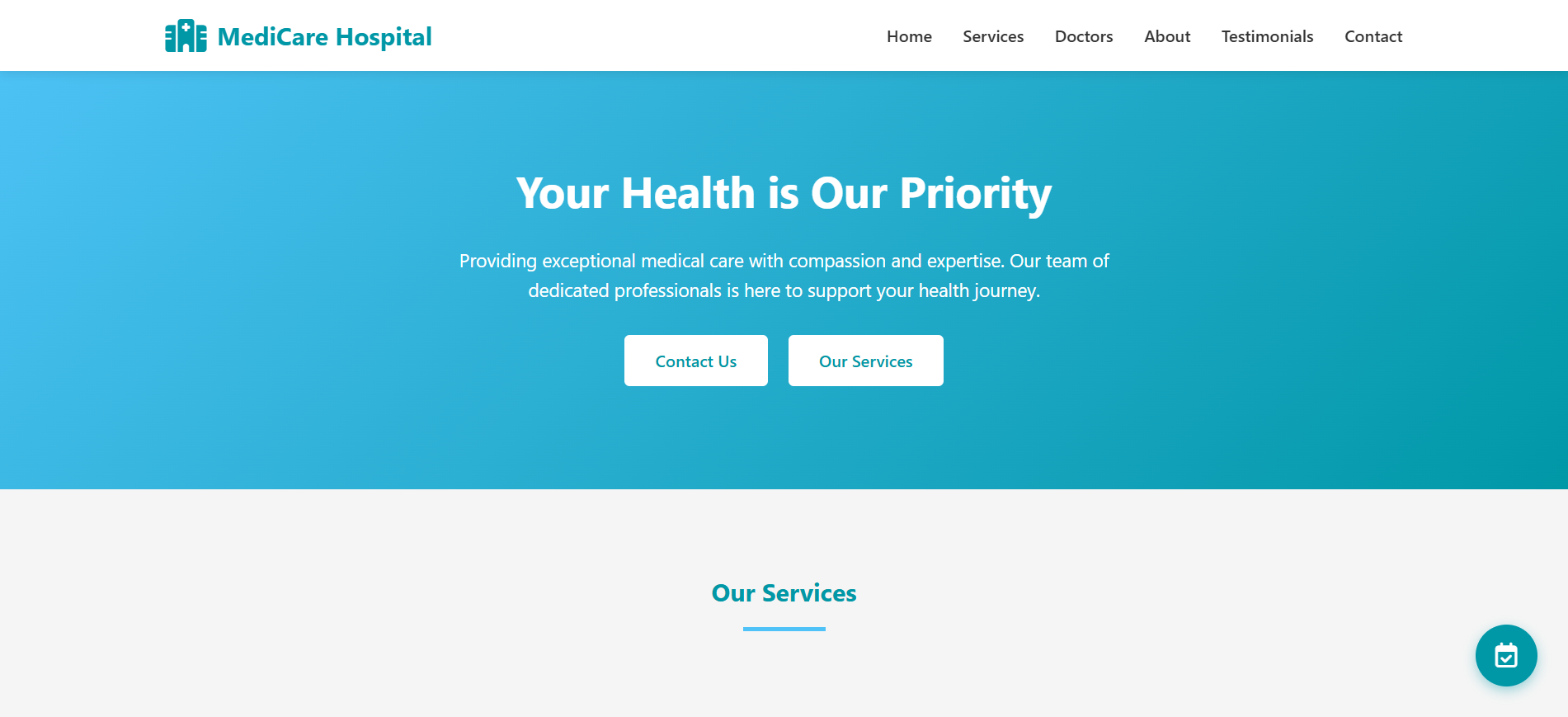 Hospital-Landing-Page-Design-Implementation